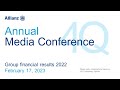 Allianz Group Financial Results 2022: Annual Media Conference