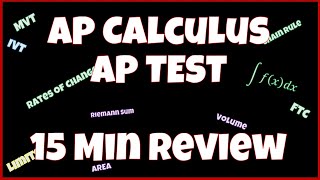 AP Calculus TEST - 15 Minute REVIEW - Do you know these concepts? #apcalculus #fyp