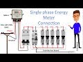 single phase meter wiring diagram | energy meter | energy meter connection by earthbondhon