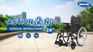 รถเข็นวีลแชร์แบบแมนนวล พับได้ รุ่นใหม่ USA ยี่ห้อ Invacare รุ่น Action 2 NG 48 Cont Thai