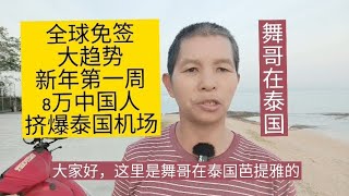 舞哥在泰国：全球免签大趋势｜新年第一周，8万中国人挤爆泰国机场#泰国养老#泰国房产