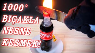 1000 Derece Isıtılmış Bıçak ile Bir Şeyler Kesmek! | 1000 degree knife! | ASMR