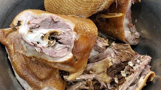 Yum Goose Breast，Meaty\u0026Juicy，Marinated Duck，Chicken，,Debone Goose Leg HongkongStreetFood #ASMR #香港美食