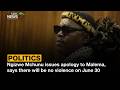 Ngizwe Mchunu issues apology to Malema, says there will be no violence on June 30