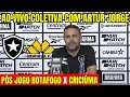 AO VIVO: COLETIVA COM ARTUR JORGE PÓS JOGO BOTAFOGO X CRICIÚMA! BRASILEIRÃO 2024!