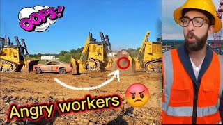 Accidents on construction site |adamrose|#adamrose #workers #construction #machine #reaction