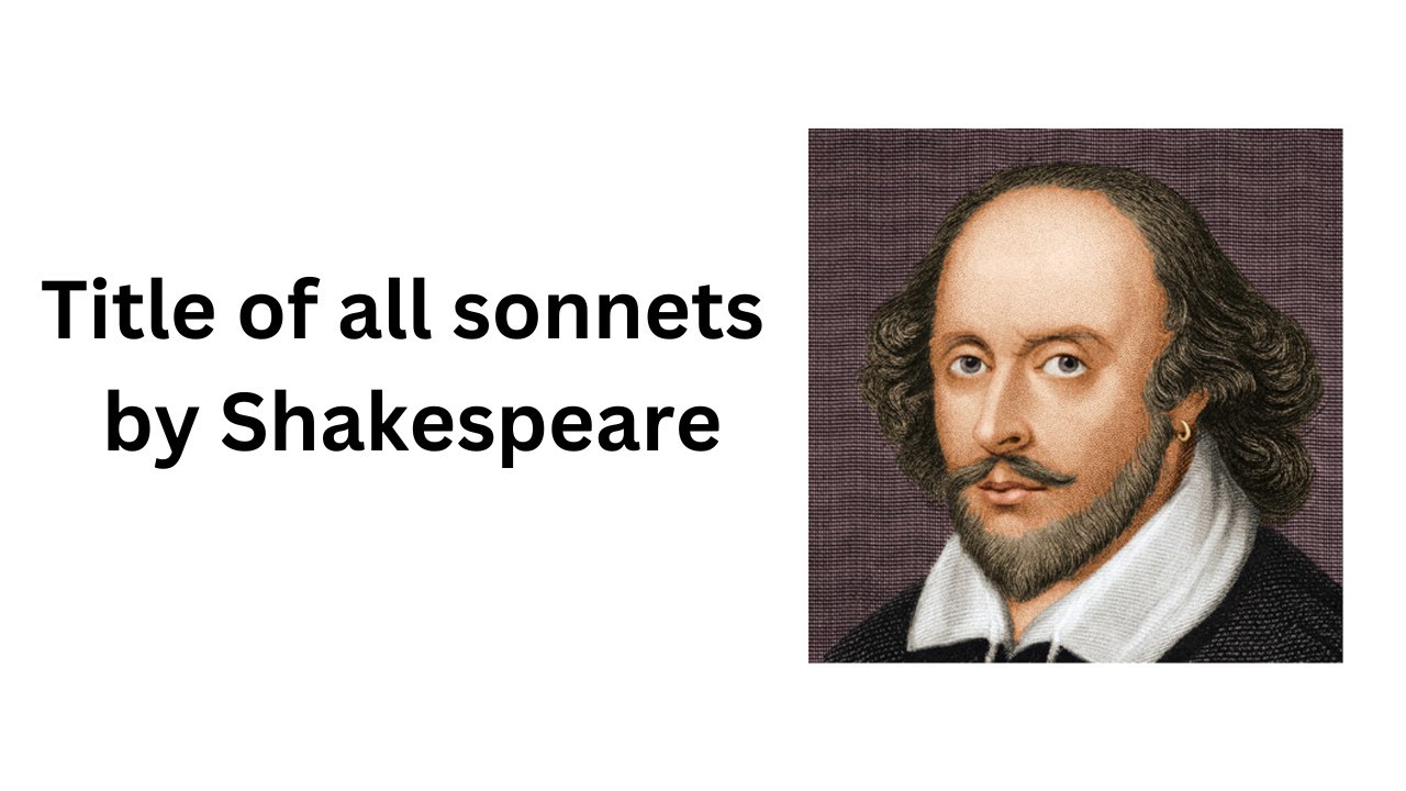 List Of All 154 Sonnets By William Shakespeare - YouTube