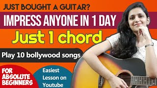 10 famous songs on guitar | single chord | Beginner's guitar lesson | For beginners | Priya Dhingra