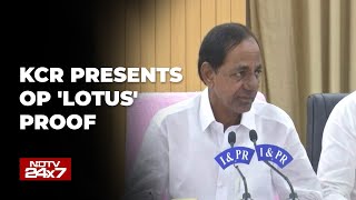 KCR Presents Videos To Back MLA Poaching Charges Against BJP