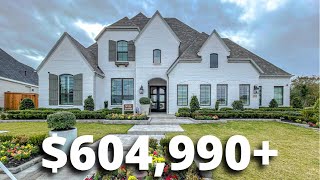 LUXURY ELEGANT 2 STORY MODEL HOUSE TOUR IN MANVEL TEXAS | 5 BED | 4 BATH | 3610 SQFT | $604,990+