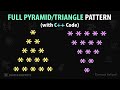 Full Triangle/Pyramid Pattern Printing (With C++ Code) | Pattern Printing Programs