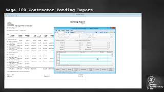 Sage 100 Contractor Bonding Report