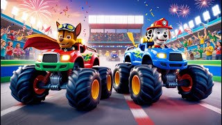 Paw Patrol Ultimate Rescue | MARSHALL or CHASE? Who Will Win the Monster Truck Champion? | Rainbow 3