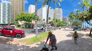 Waikiki 360 Virtual Walk 8K Set Resolution to Highest Zoom Out Look Around Kalakaua Ave