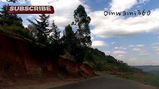 Driving on Mua Hills' winding road from Kaloleni Machakos County, Kenya