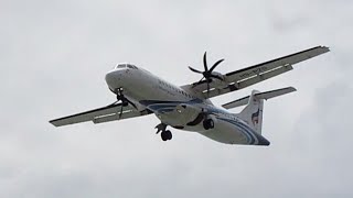 ATR 72-600 Landing to Samui Airport, Bangkok Airways PG254 Phuket - Samui.