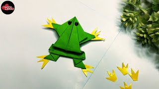 How to Make a Paper Jumping Frog | Origami Jumping Frog