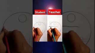 Teacher vs Student drawing challenge | how to draw circle | circle drawing #shorts #shortvedio#short