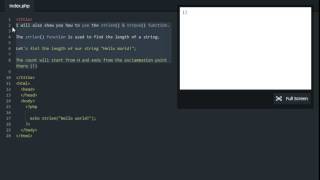 PHP | Concatenate, strpos & strlen function