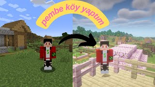 pembe köy yaptık ! yeni konuğum! | minecraft survivor | 3 bölüm