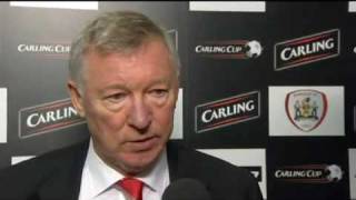 Barnsley FC 0 - 2 Man Utd (Carling Cup) - Sir Alex Ferguson Interview 27.10.2009