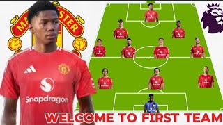 NEW STRIKER ✅~ SEE STRONGEST MAN UNITED Predicted 3-4-2-1 Line up with Chido Obi Martin Under Amorim