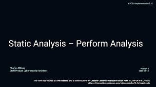 AVCDL static analysis - perform analysis