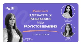 Masterclass: Elaboración de Presupuestos para Proyectos eLearning