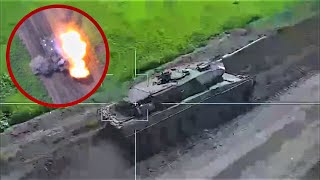 Another Leopard 2A6 destroyed by Russia Lancet Kamikaze Drone in Ukraine.