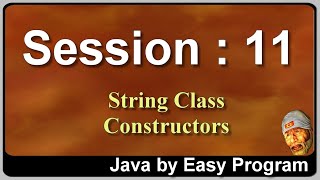 Session 11 | Learn Java By Easy Program | String Constructor