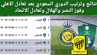 ترتيب الدوري السعودي بعد تعادل الاهلي نتائج مباريات دوري روشن السعودي اليوم