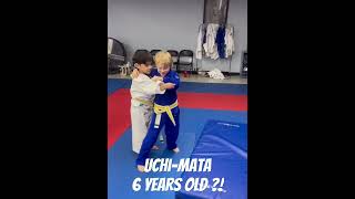 6 year old accidentally does amazing Uchi-mata