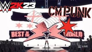 CM Punk's Epic Entrance and Triumphant Victory! | WWE 2K23 Gameplay 🎸🏆