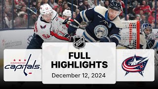 NHL Highlights | Capitals vs. Blue Jackets | December 12, 2024