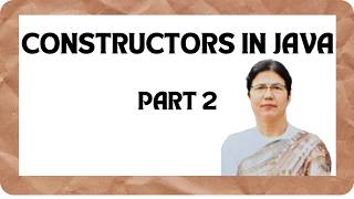 Constructor Overloading in Java | Default & Parameterized Constructors | ICSE Computer Applications