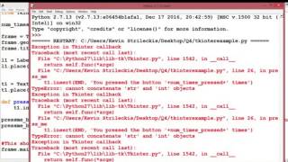 Tkinter Lecture Window, button, label, text, lambda