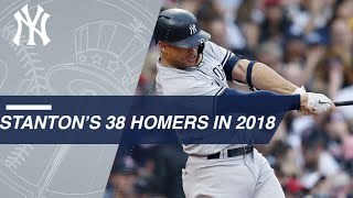 Watch Giancarlo Stanton's 38 home runs from 2018