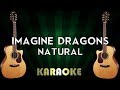 Natural - Imagine Dragons | LOWER Key Acoustic Guitar Karaoke Instrumental Lyrics Cover