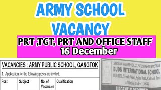 ARMY PUBLIC SCHOOL VACANCY 2020 | SAINIK SCHOOL VACANCY | PRIVATE SCHOOL VACANCY 2020 | TEACHER JOB