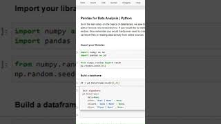Importing basic libraries and creating a dataframe from scratch in python | Feb 2025