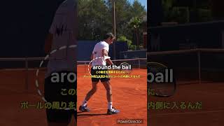 ムラトグルー流 回りこみフォアハンドで重要なフットワーク #tennis #テニス #shorts