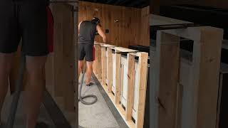 Basement Renovation Part 11: Building the Pony Wall for Bar #diy #woodworking #basementrenovation