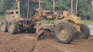 Motor Grader CAT 140H รื้อ แก้ซอฟท์ งานดินลุกรัง