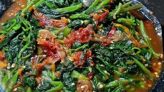 KANGKUNG DI MASAK GINI, ENAK BANGET BIKIN NAMBAH NASI TERUS ‼️Rujak kangkung