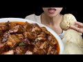 MUKBANG ASMR Eating dumplings​ with rural food