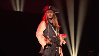 Johnny Depp as Captain Jack Sparrow at the Disney D23 Expo 2015