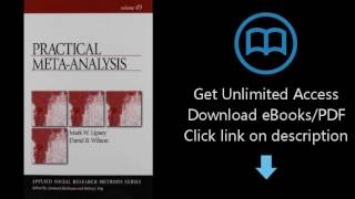 Download Practical Meta-Analysis (Applied Social Research Methods) [P.D.F]