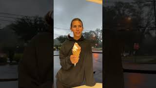 Rain will never stop ice cream! #icecream #raining #miniumbrella #umbrella #IceCreamShop
