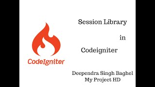 Codeigniter tutorial for beginners in hindi | library in Codeigniter | session library