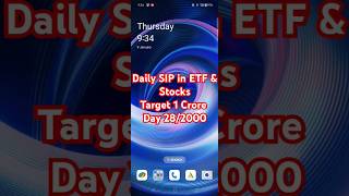 Daily SIP in ETF \u0026 Stocks (28/2000 Days) || #stockmarket